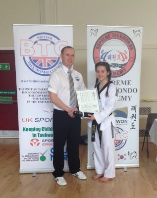 Emily achieves 1st Degree in WTF