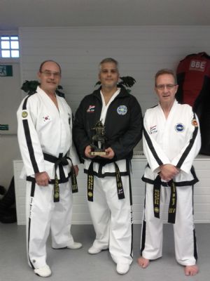 Master Creedon makes presentation to Trevor Nicholls